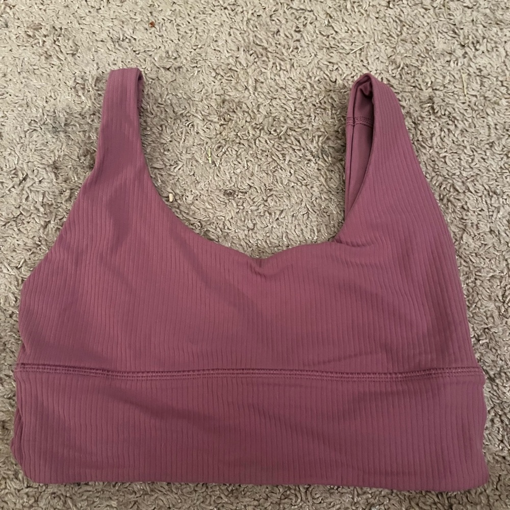 Lululemon Ribbed align bra size 4 color velvet dust